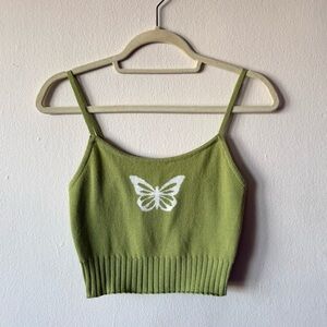 Y2K Butterfly Tank Crop Top